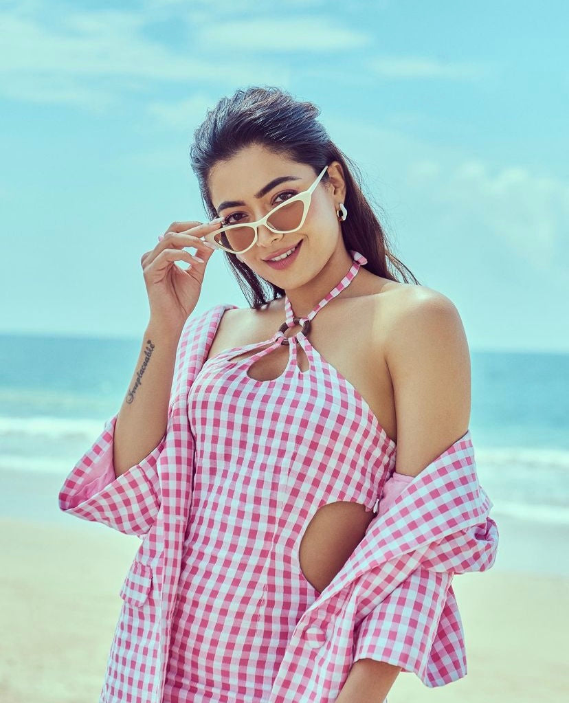 RASHMIKA MANDANA IN ZALE SHORT DRESS